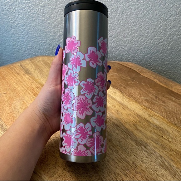 Starbucks 2017 16 oz. Sakura Cherry Blossom SS Tumbler Mug - Picture 4 of 8